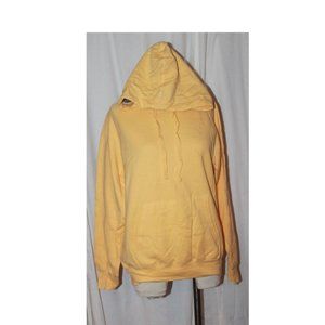 Women's Hanes Nano Hood Yellow Hoodie Fleece Lined w/ Pocket Size S